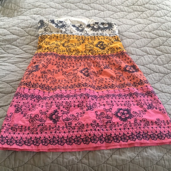 Lilly Pulitzer Strapless Embroidered Shift Dress - Picture 3 of 4